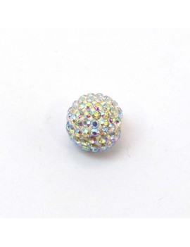Perle strass 12 mm cristal AB